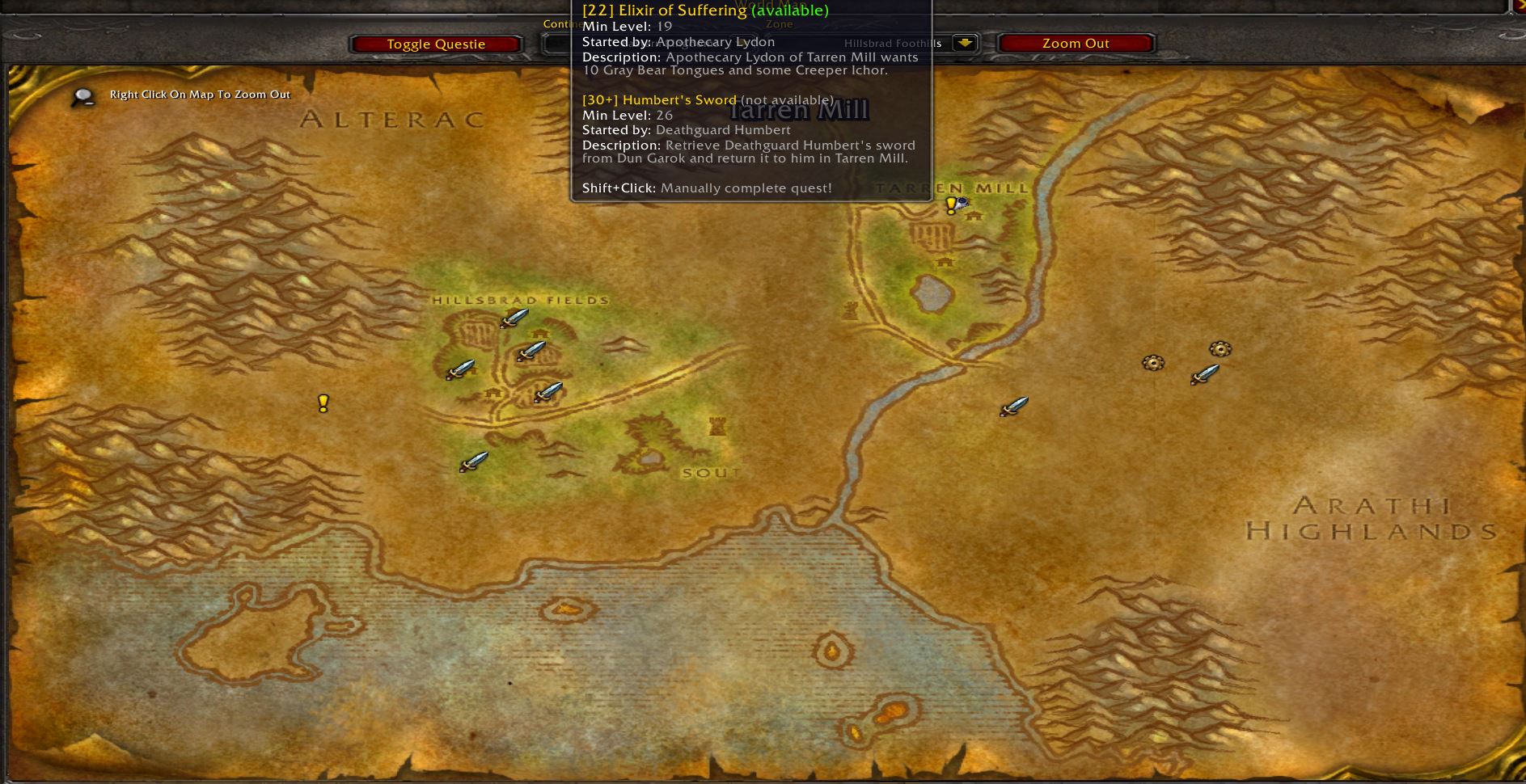 Complemento Questie para World of Warcraft Vanilla (1.12)