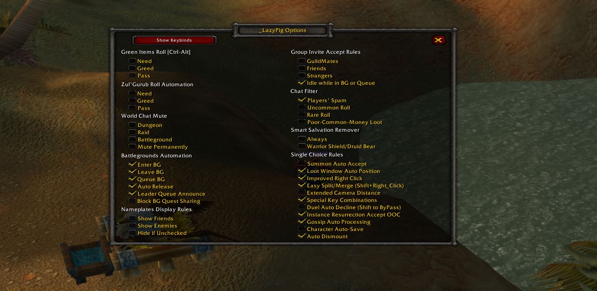 LazyPig Addon für World of Warcraft Vanilla (1.12.1)